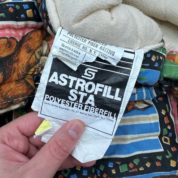 Vintage Kitty Cat Sleeping Bag Convertible Stadium Blanket Barclay Bundle Up 70s - Picture 5 of 9